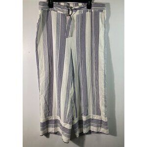 Womens Cato Linen Blend‎ Sunwash Prairie Belted Wide Leg Pants 18/20 NWT